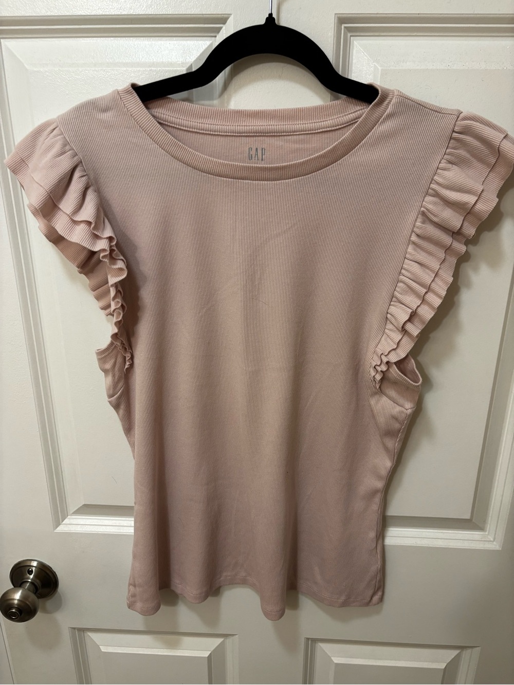 GAP Pink Ruffle Sleeve Tank Top